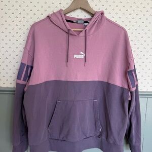 PUMA Men's Purple Color Block Hoodie